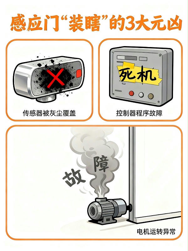 感应门故障原因无水印 感应门故障原因无水印