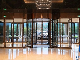 广西柳州某山庄宁波智汇门道自动旋转门保养服务案例