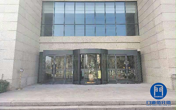 门道佰分佰中石化北京会议中心自动旋转门门区地面改造服务