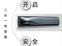 自动门二合一复合型感应器，兼备感应开启与安全防护功能