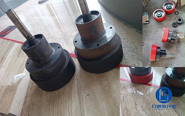 配件维修案例之旋转门主动轮与平滑门皮带更换
