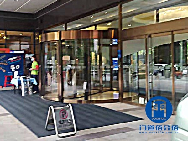 酒店门区大门保养服务-旋转门与地弹门