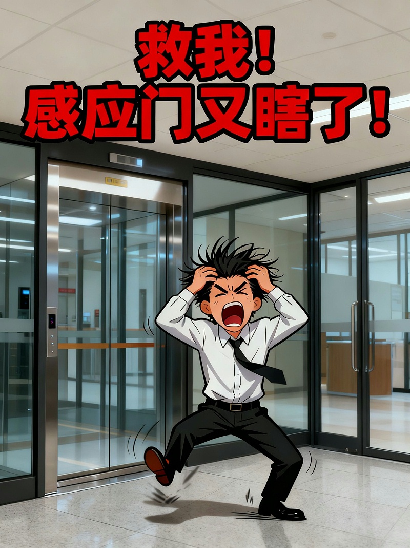 抓狂上班族自动门无水印 抓狂上班族自动门无水印