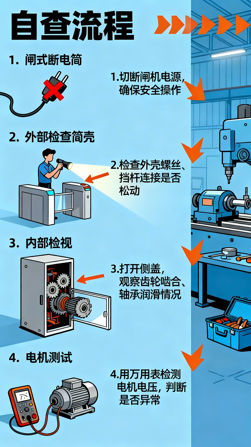 闸机自查流程无水印