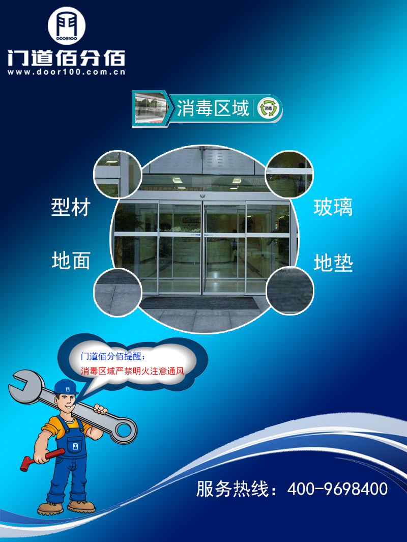 疫情期间自动平移门杀毒指南杀毒区域