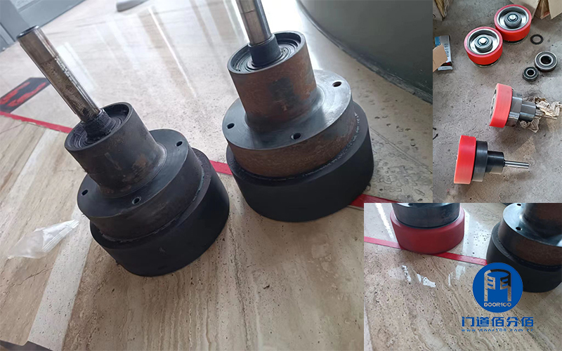 配件维修案例之旋转门主动轮与平滑门皮带更换