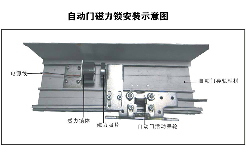 自动门电磁锁安装示意图