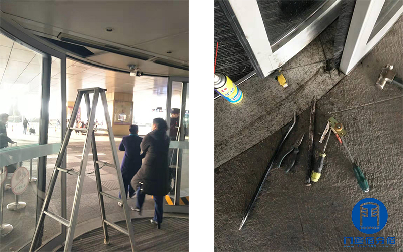 保障春运丨山东省机场进出入口弧形自动门保养服务