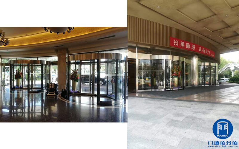 北京某大厦出入口托马斯旋转门维修服务