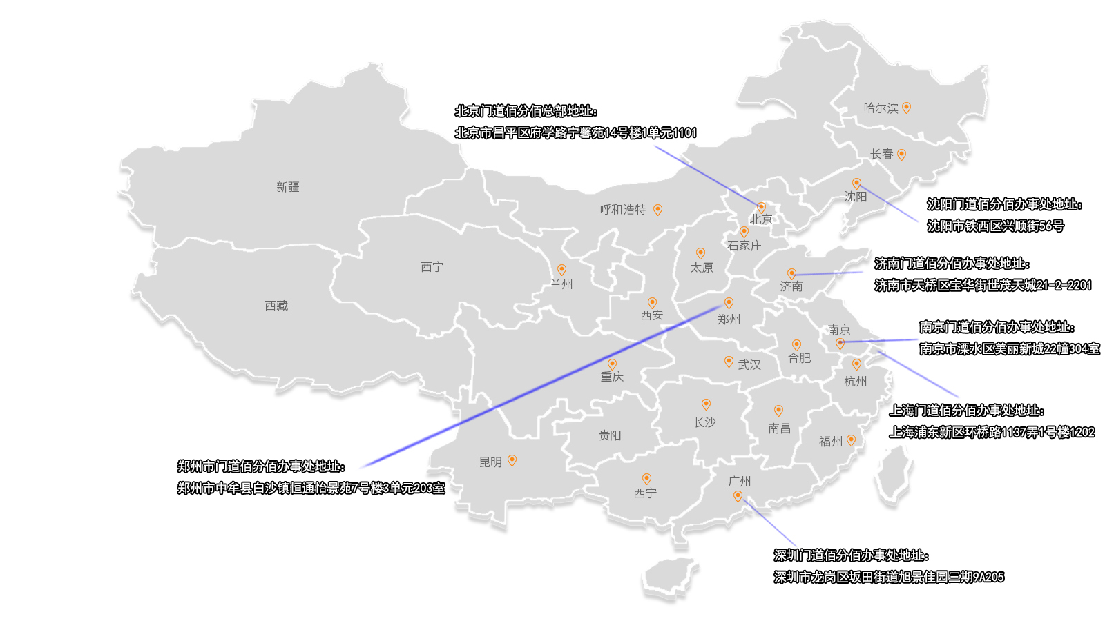 门道佰分佰全国服务网点大全