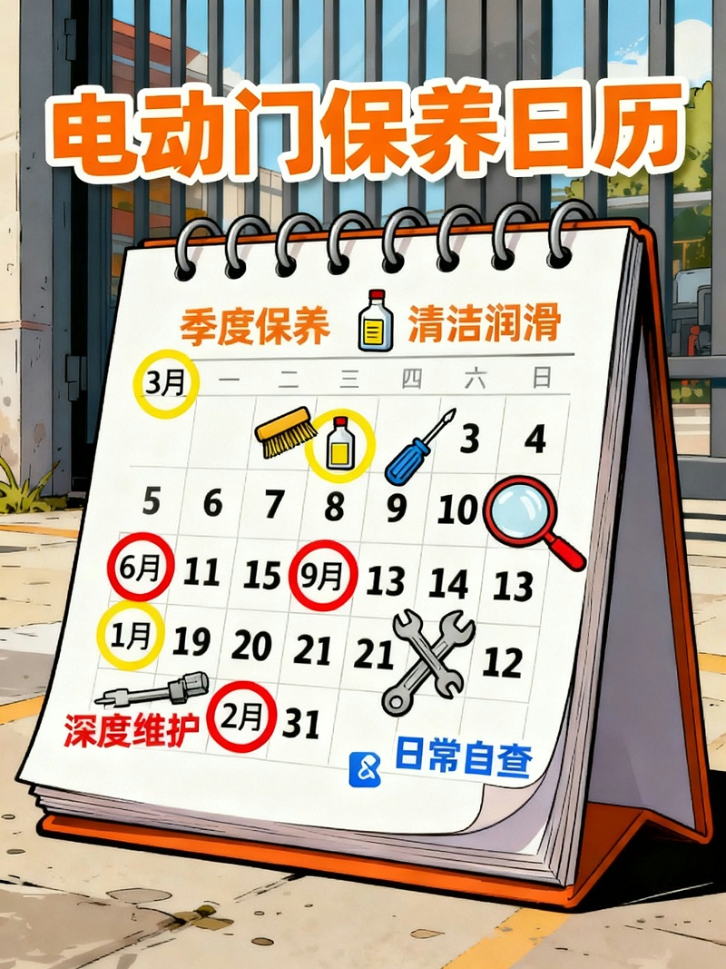 电动门保养日历无水印